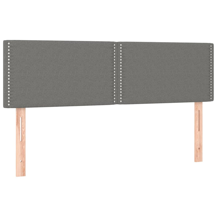 Pat cu arcuri, saltea și LED, gri închis, 140x200 cm, textil - WALTI WALTI