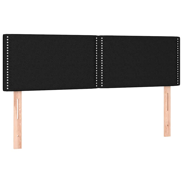 Pat cu arcuri, saltea și LED, negru, 140x200 cm, textil - WALTI WALTI