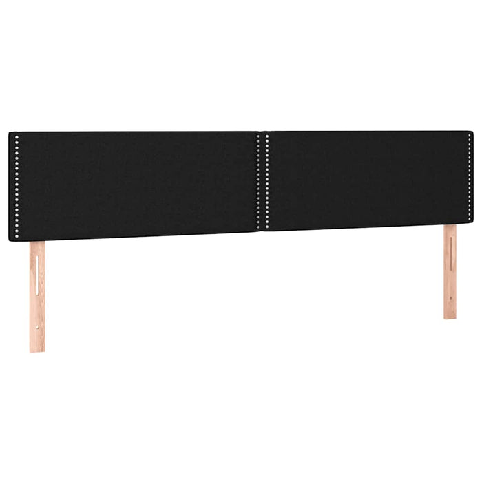 Pat cu arcuri, saltea și LED, negru, 180x200 cm, textil - WALTI WALTI