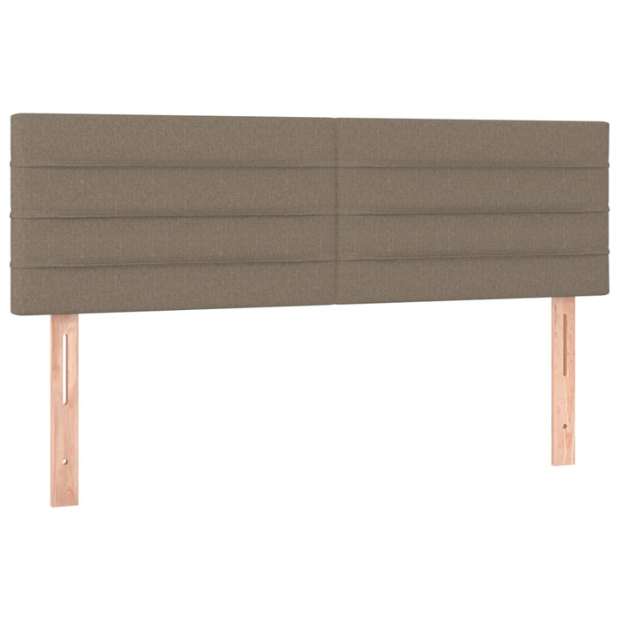 Pat cu arcuri, saltea și LED, gri taupe, 140x200 cm, textil - WALTI WALTI