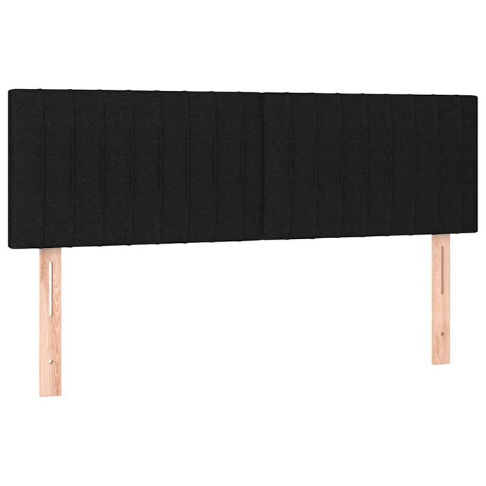 Pat cu arcuri, saltea și LED, negru, 140x200 cm, textil - WALTI WALTI