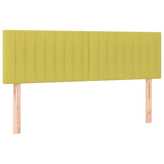 Pat cu arcuri, saltea și LED, verde, 140x200 cm, textil WALTI