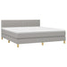 Pat cu arcuri, saltea și LED, gri deschis, 180x200 cm, textil - WALTI WALTI