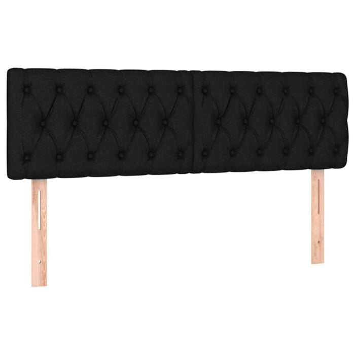 Pat cu arcuri, saltea și LED, negru, 160x200 cm, textil - WALTI WALTI