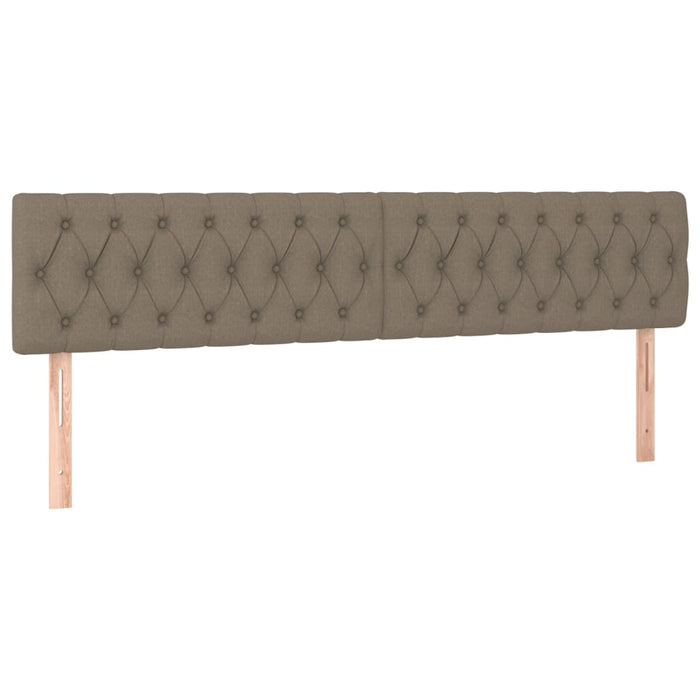 Pat cu arcuri, saltea și LED, gri taupe, 180x200 cm, textil - WALTI WALTI