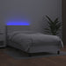 Pat continental cu saltea & LED, alb, 80x200 cm, piele eco - WALTI WALTI