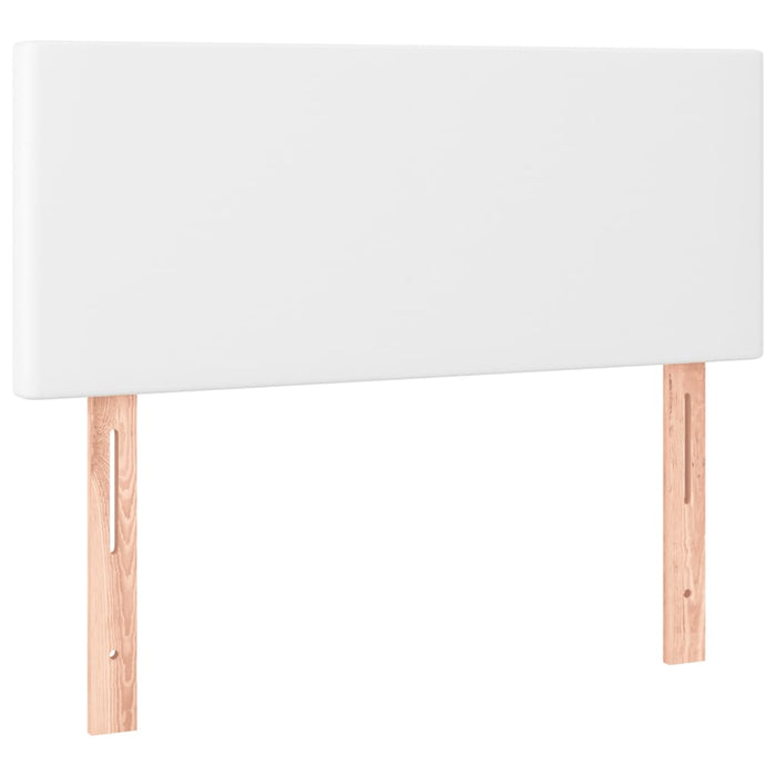 Pat continental cu saltea & LED, alb, 80x200 cm, piele eco - WALTI WALTI