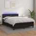 Pat continental cu saltea & LED, negru, 140x190 cm, piele eco - WALTI WALTI