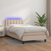 Pat cu arcuri, cu saltea și LED, cappuccino 90x200 cm piele eco - WALTI WALTI
