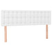 Pat cu arcuri, cu saltea & LED, alb, 140x190 cm, piele eco - WALTI WALTI