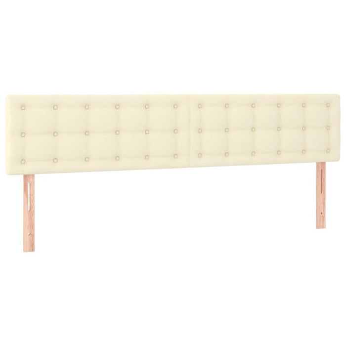 Pat cu arcuri, saltea și LED, crem, 180x200 cm, piele ecologică - WALTI WALTI