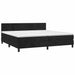 Pat cu arcuri, saltea și LED, negru, 200x200 cm, catifea - WALTI WALTI
