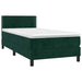 Pat continental cu saltea și LED verde închis 80x200 cm catifea - WALTI WALTI