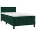 Pat continental cu saltea și LED verde închis 80x200 cm catifea - WALTI WALTI