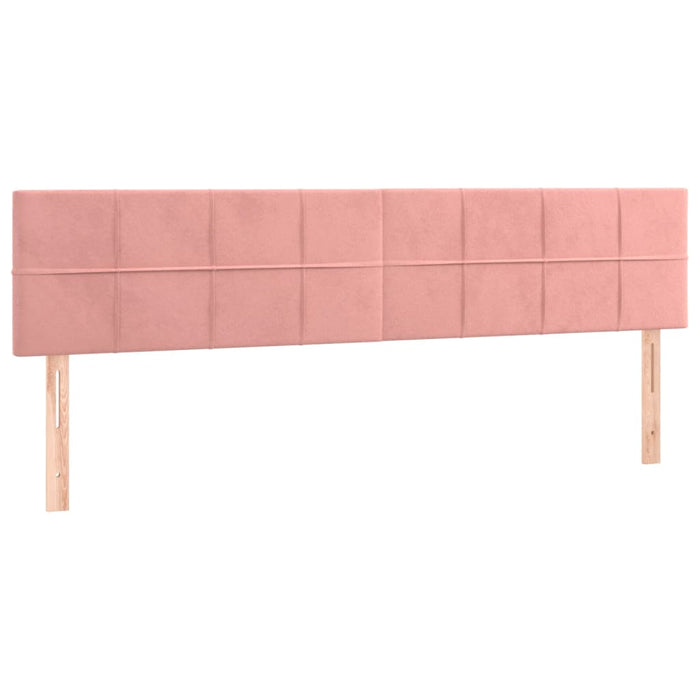 Pat continental cu saltea & LED, roz, 120x200 cm, catifea - WALTI WALTI