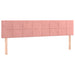 Pat continental cu saltea & LED, roz, 120x200 cm, catifea - WALTI WALTI