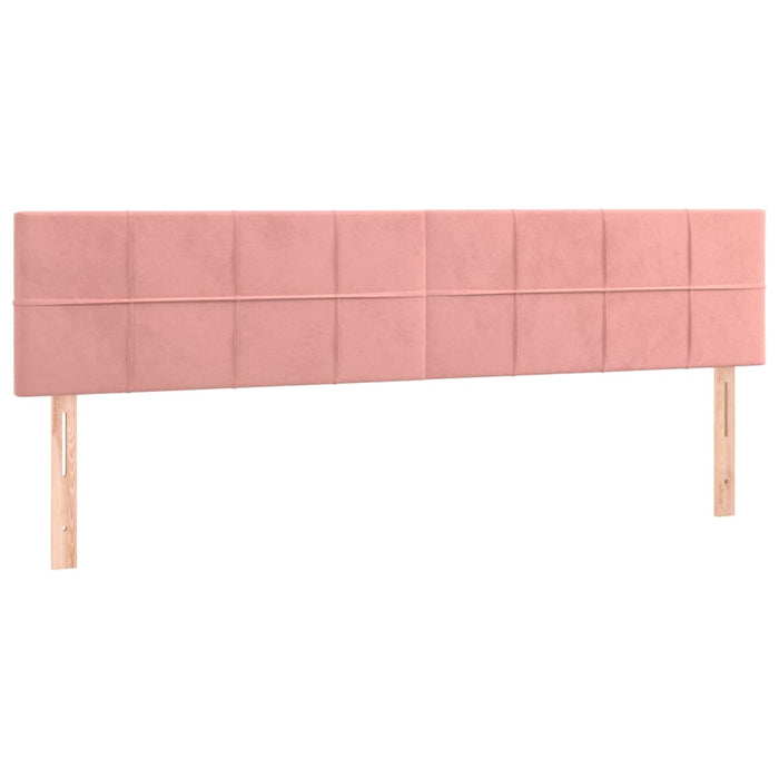 Pat cu arcuri, saltea & LED, roz, 180x200 cm, catifea WALTI