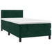 Pat continental cu saltea și LED verde închis 80x200 cm catifea - WALTI WALTI
