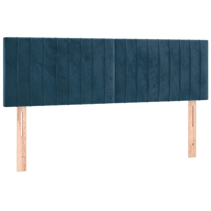 Pat cu arcuri, saltea și LED, bleumarin, 140x190 cm, catifea - WALTI WALTI