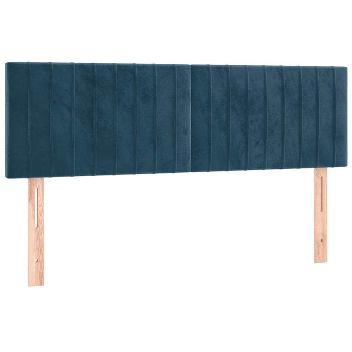 Pat cu arcuri, saltea și LED, gri închis, 140x200 cm, catifea - WALTI WALTI