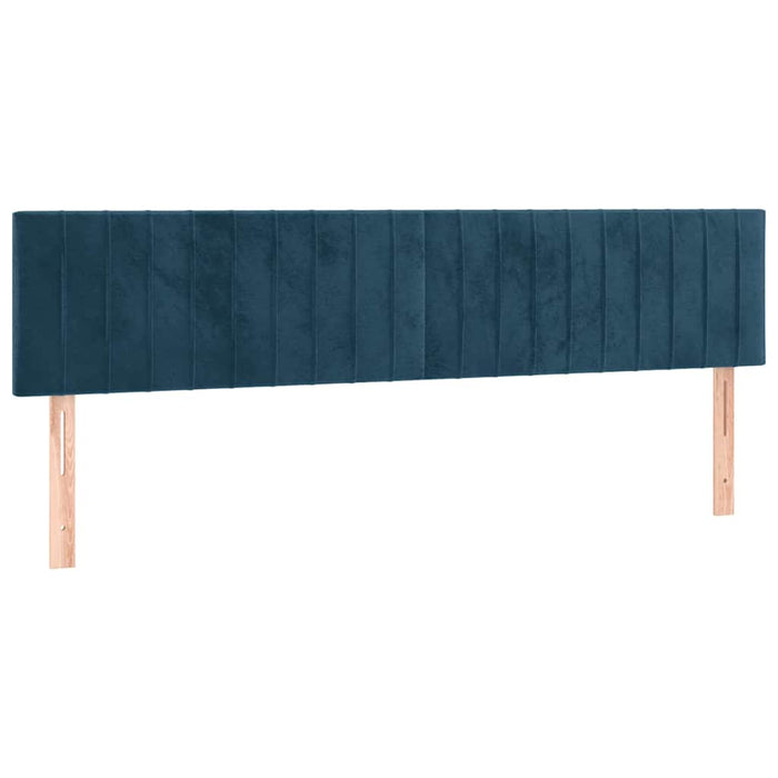 Pat cu arcuri, saltea și LED, bleumarin, 180x200 cm, catifea - WALTI WALTI