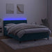 Pat cu arcuri, saltea și LED, gri închis, 140x200 cm, catifea - WALTI WALTI