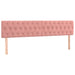 Pat continental cu saltea & LED, roz, 180x200 cm, catifea - WALTI WALTI