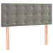 Pat continental cu saltea & LED, gri deschis, 80x200 cm catifea - WALTI WALTI