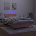 Pat continental cu saltea & LED, roz, 120x200 cm, catifea - WALTI WALTI