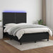 Pat cu arcuri, saltea și LED, negru, 140x190 cm, textil - WALTI WALTI