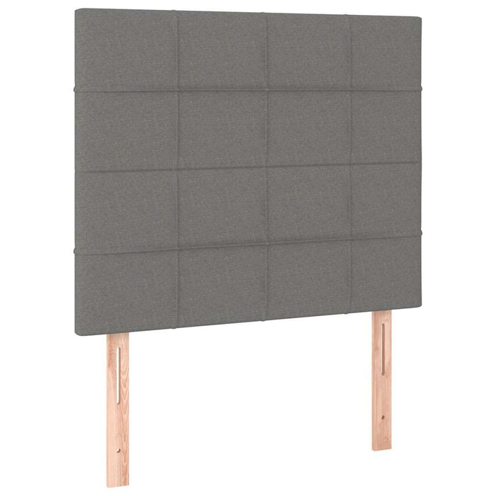 Pat cu arcuri, saltea și LED, gri închis, 80x200 cm, textil - WALTI WALTI