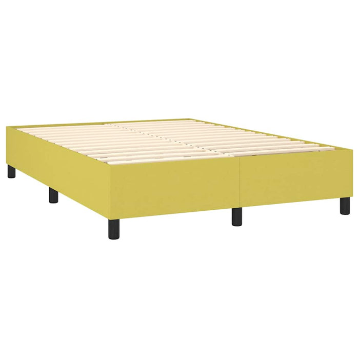 Pat cu arcuri, saltea și LED, verde, 140x190 cm, textil WALTI