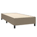 Pat cu arcuri, saltea și LED, gri taupe, 90x190 cm, textil - WALTI WALTI