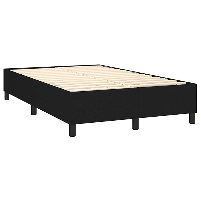 Pat cu arcuri, saltea și LED, negru, 120x200 cm, textil - WALTI WALTI