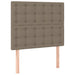 Pat cu arcuri, saltea și LED, gri taupe, 80x200 cm, textil - WALTI WALTI