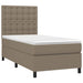 Pat cu arcuri, saltea și LED, gri taupe, 90x200 cm, textil - WALTI WALTI