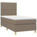 Pat cu arcuri, saltea și LED, gri taupe, 90x200 cm, textil - WALTI WALTI