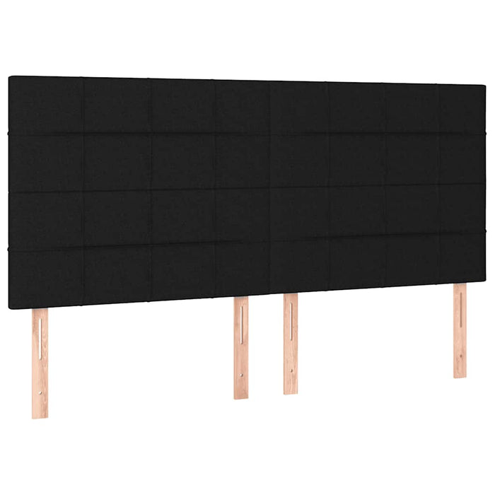 Pat cu arcuri, saltea și LED, negru, 180x200 cm, textil - WALTI WALTI