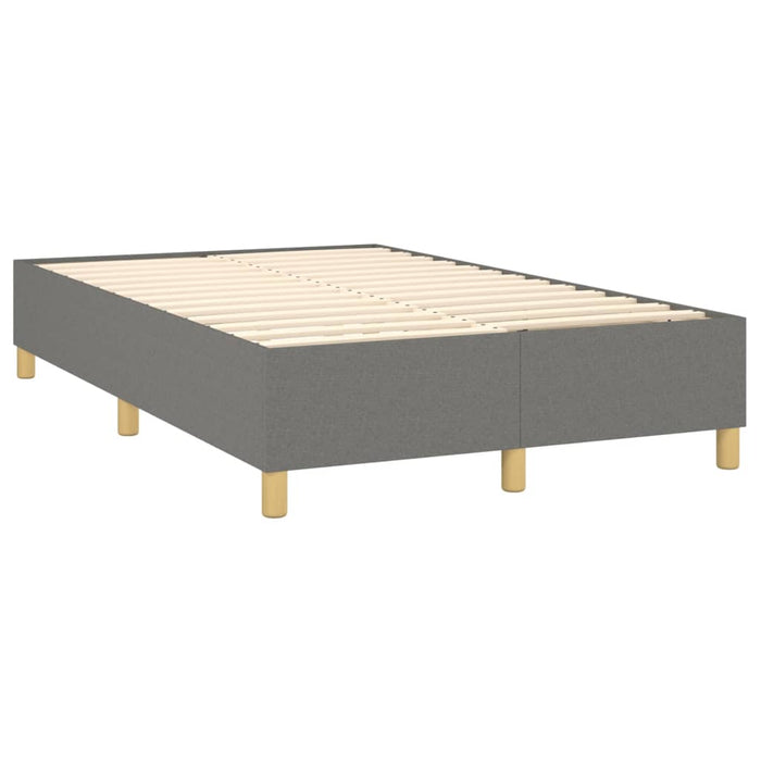 Pat cu arcuri, saltea și LED, gri închis, 120x200 cm, textil - WALTI WALTI