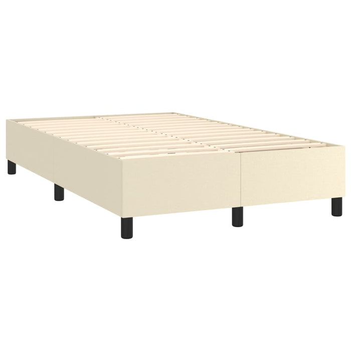 Pat cu arcuri, saltea și LED, crem, 120x200 cm, piele ecologică - WALTI WALTI
