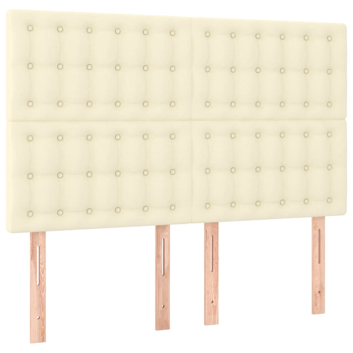 Pat cu arcuri, saltea și LED, crem, 140x200 cm, piele eco - WALTI WALTI