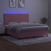 Pat continental cu saltea & LED, roz, 120x200 cm, catifea - WALTI WALTI