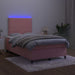 Pat continental cu saltea & LED, roz, 120x200 cm, catifea - WALTI WALTI