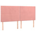 Pat continental cu saltea & LED, roz, 120x200 cm, catifea - WALTI WALTI