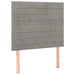 Pat continental cu saltea & LED, gri deschis, 80x200 cm catifea - WALTI WALTI