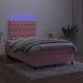 Pat continental cu saltea & LED, roz, 120x200 cm, catifea - WALTI WALTI
