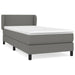 Pat box spring cu saltea, gri închis, 80x200 cm, textil - WALTI WALTI