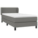 Pat box spring cu saltea, gri închis, 80x200 cm, textil - WALTI WALTI