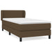 Pat box spring cu saltea, maro închis, 80x200 cm, textil - WALTI WALTI