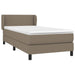 Pat box spring cu saltea, gri taupe, 80x200 cm, textil - WALTI WALTI